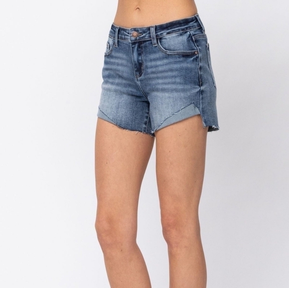 NWT Judy Blue Half Cuffed Shorts - Style 150019 Sz 3XL 22W-24W - Picture 2 of 7